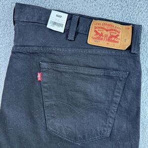 Levis 501xx Jeans Mens 50x30 Black Straight Leg Denim Pants Button Fly NWT